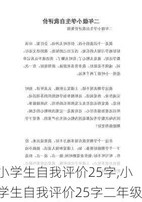 小学生自我评价25字,小学生自我评价25字二年级-第2张图片-二喜范文网