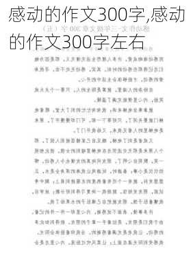 感动的作文300字,感动的作文300字左右-第2张图片-二喜范文网