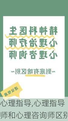 心理指导,心理指导师和心理咨询师区别-第3张图片-二喜范文网