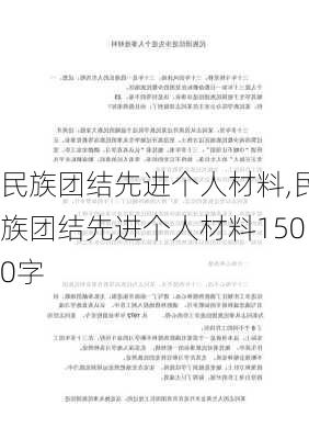 民族团结先进个人材料,民族团结先进个人材料1500字-第3张图片-二喜范文网