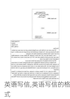 英语写信,英语写信的格式-第1张图片-二喜范文网