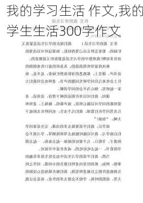 我的学习生活 作文,我的学生生活300字作文-第2张图片-二喜范文网