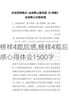 榜样4观后感,榜样4观后感心得体会1500字-第3张图片-二喜范文网