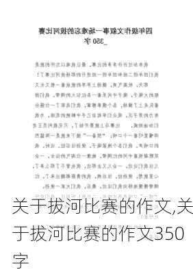 关于拔河比赛的作文,关于拔河比赛的作文350字-第3张图片-二喜范文网