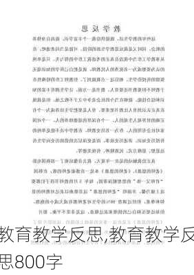 教育教学反思,教育教学反思800字-第3张图片-二喜范文网