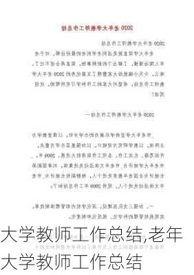 大学教师工作总结,老年大学教师工作总结