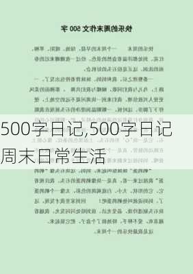 500字日记,500字日记周末日常生活-第2张图片-二喜范文网