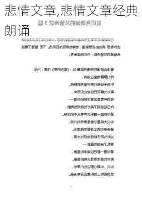 悲情文章,悲情文章经典朗诵-第2张图片-二喜范文网