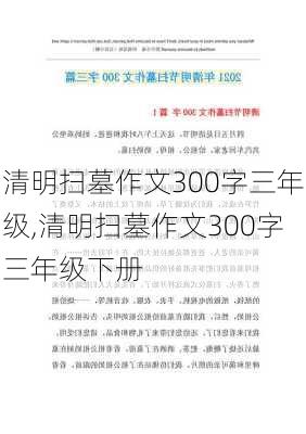 清明扫墓作文300字三年级,清明扫墓作文300字三年级下册-第1张图片-二喜范文网