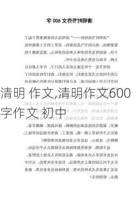 清明 作文,清明作文600字作文 初中-第1张图片-二喜范文网