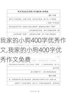 我家的小狗400字优秀作文,我家的小狗400字优秀作文免费-第1张图片-二喜范文网