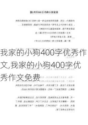 我家的小狗400字优秀作文,我家的小狗400字优秀作文免费-第3张图片-二喜范文网