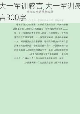 大一军训感言,大一军训感言300字-第2张图片-二喜范文网