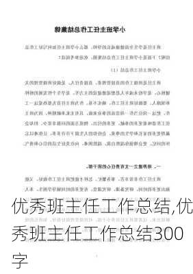 优秀班主任工作总结,优秀班主任工作总结300字-第1张图片-二喜范文网