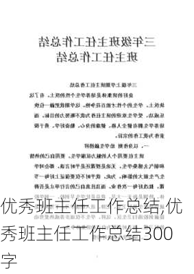 优秀班主任工作总结,优秀班主任工作总结300字-第2张图片-二喜范文网