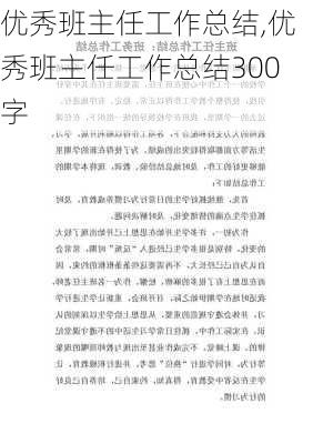 优秀班主任工作总结,优秀班主任工作总结300字-第3张图片-二喜范文网