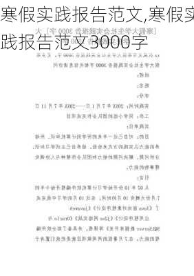 寒假实践报告范文,寒假实践报告范文3000字-第2张图片-二喜范文网