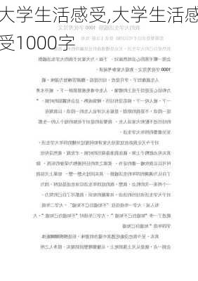 大学生活感受,大学生活感受1000字-第1张图片-二喜范文网