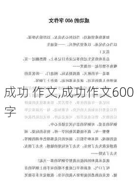 成功 作文,成功作文600字-第2张图片-二喜范文网