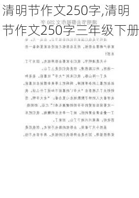 清明节作文250字,清明节作文250字三年级下册-第1张图片-二喜范文网