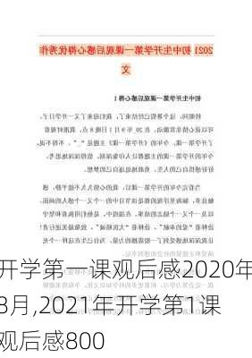 开学第一课观后感2020年8月,2021年开学第1课观后感800-第3张图片-二喜范文网