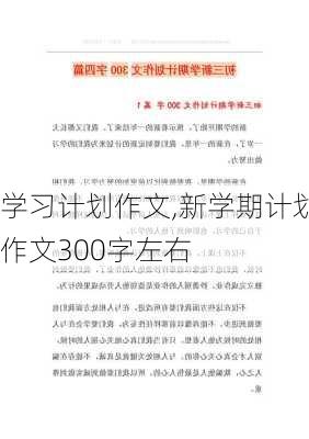 学习计划作文,新学期计划作文300字左右-第1张图片-二喜范文网