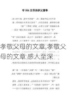 孝敬父母的文章,孝敬父母的文章 感人至深-第1张图片-二喜范文网