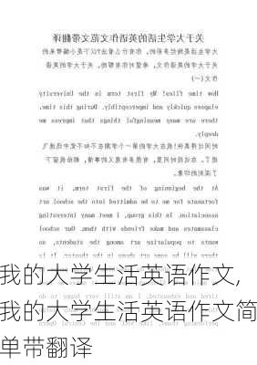 我的大学生活英语作文,我的大学生活英语作文简单带翻译-第3张图片-二喜范文网