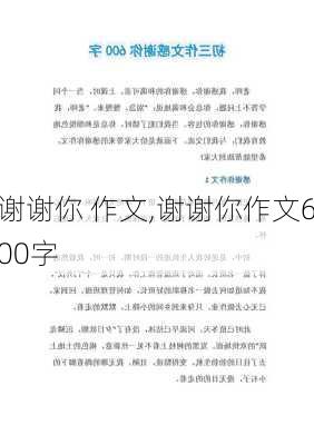 谢谢你 作文,谢谢你作文600字-第3张图片-二喜范文网