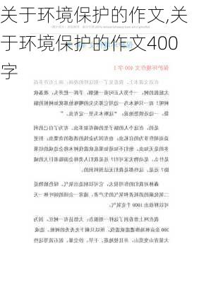 关于环境保护的作文,关于环境保护的作文400字-第2张图片-二喜范文网