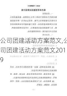 公司团建活动方案范文,公司团建活动方案范文2019-第1张图片-二喜范文网