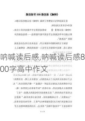 呐喊读后感,呐喊读后感800字高中作文-第2张图片-二喜范文网