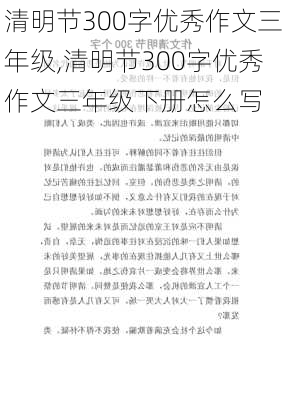 清明节300字优秀作文三年级,清明节300字优秀作文三年级下册怎么写-第3张图片-二喜范文网