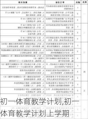 初一体育教学计划,初一体育教学计划上学期-第2张图片-二喜范文网