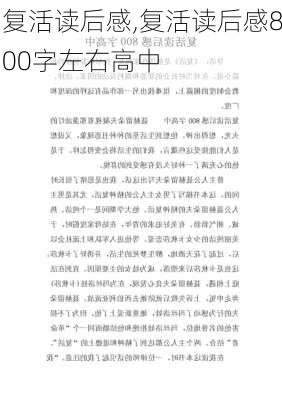 复活读后感,复活读后感800字左右高中-第3张图片-二喜范文网