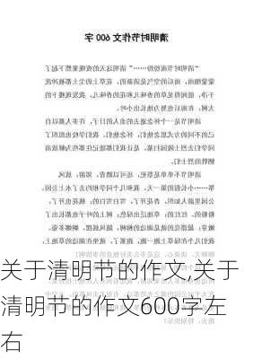 关于清明节的作文,关于清明节的作文600字左右-第3张图片-二喜范文网