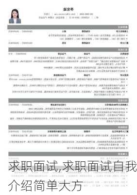 求职面试,求职面试自我介绍简单大方-第2张图片-二喜范文网