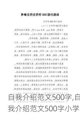 自我介绍范文500字,自我介绍范文500字小学-第3张图片-二喜范文网