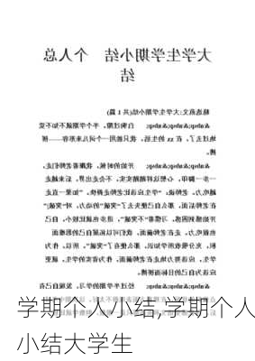 学期个人小结,学期个人小结大学生-第2张图片-二喜范文网