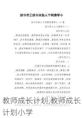 教师成长计划,教师成长计划小学-第3张图片-二喜范文网