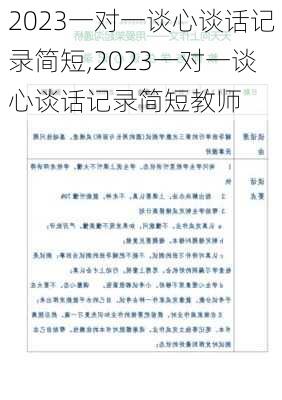 2023一对一谈心谈话记录简短,2023一对一谈心谈话记录简短教师-第3张图片-二喜范文网