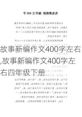 故事新编作文400字左右,故事新编作文400字左右四年级下册-第2张图片-二喜范文网