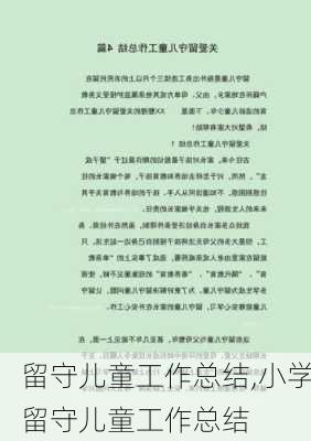 留守儿童工作总结,小学留守儿童工作总结-第1张图片-二喜范文网