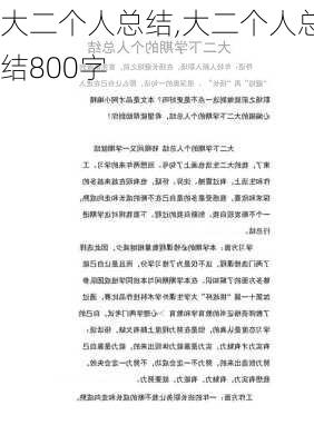 大二个人总结,大二个人总结800字