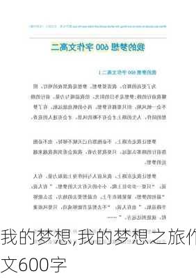 我的梦想,我的梦想之旅作文600字-第2张图片-二喜范文网