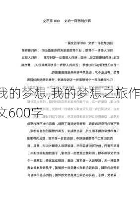 我的梦想,我的梦想之旅作文600字-第3张图片-二喜范文网