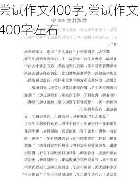 尝试作文400字,尝试作文400字左右-第1张图片-二喜范文网