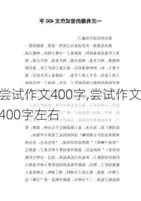 尝试作文400字,尝试作文400字左右-第2张图片-二喜范文网