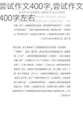 尝试作文400字,尝试作文400字左右-第3张图片-二喜范文网