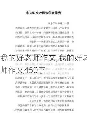 我的好老师作文,我的好老师作文450字-第3张图片-二喜范文网